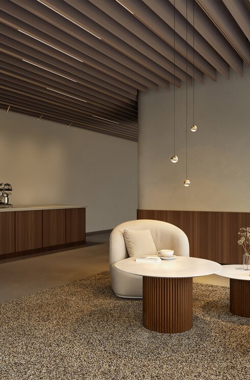 Nordic design lounge area