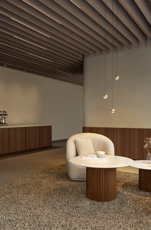 Nordic design lounge area