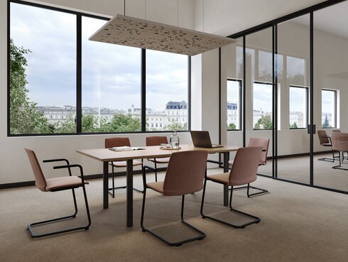 Calm modern meeting room