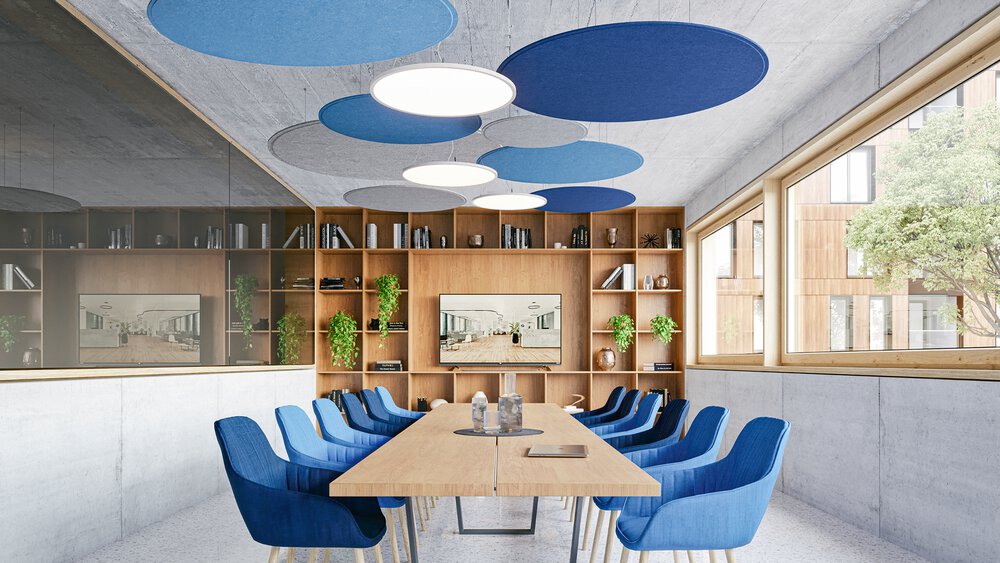Salle de réunion - TASK acoustic round suspended