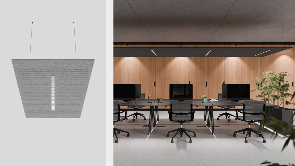 OFFICE PANEL RECTANGULAR - acoustic suspended